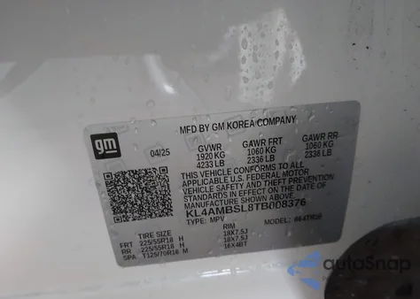 2026 Buick Encore Gx Preferred Fwd из США, поврежденный, VIN KL4AMBSL8TB008376